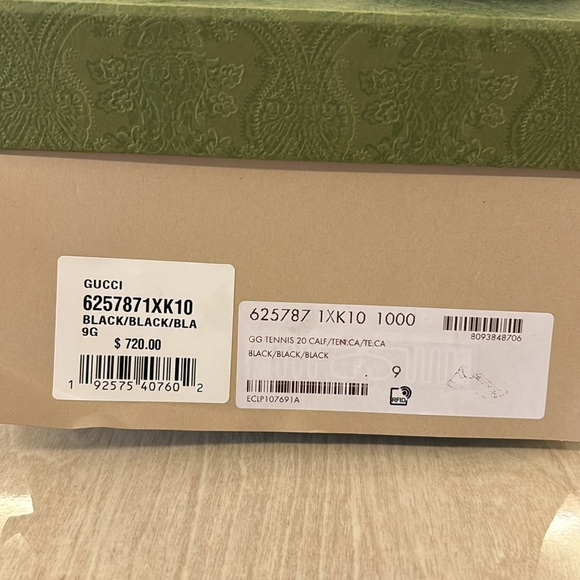 Mint condition Gucci sneakers size 9 men’s . Original box , dust bag included - Picture 5 of 6